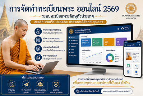 ระบบฐานข้อมูล ทะเบียนพระ